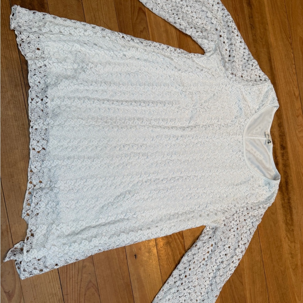 Brittany Black White Lace Blouse